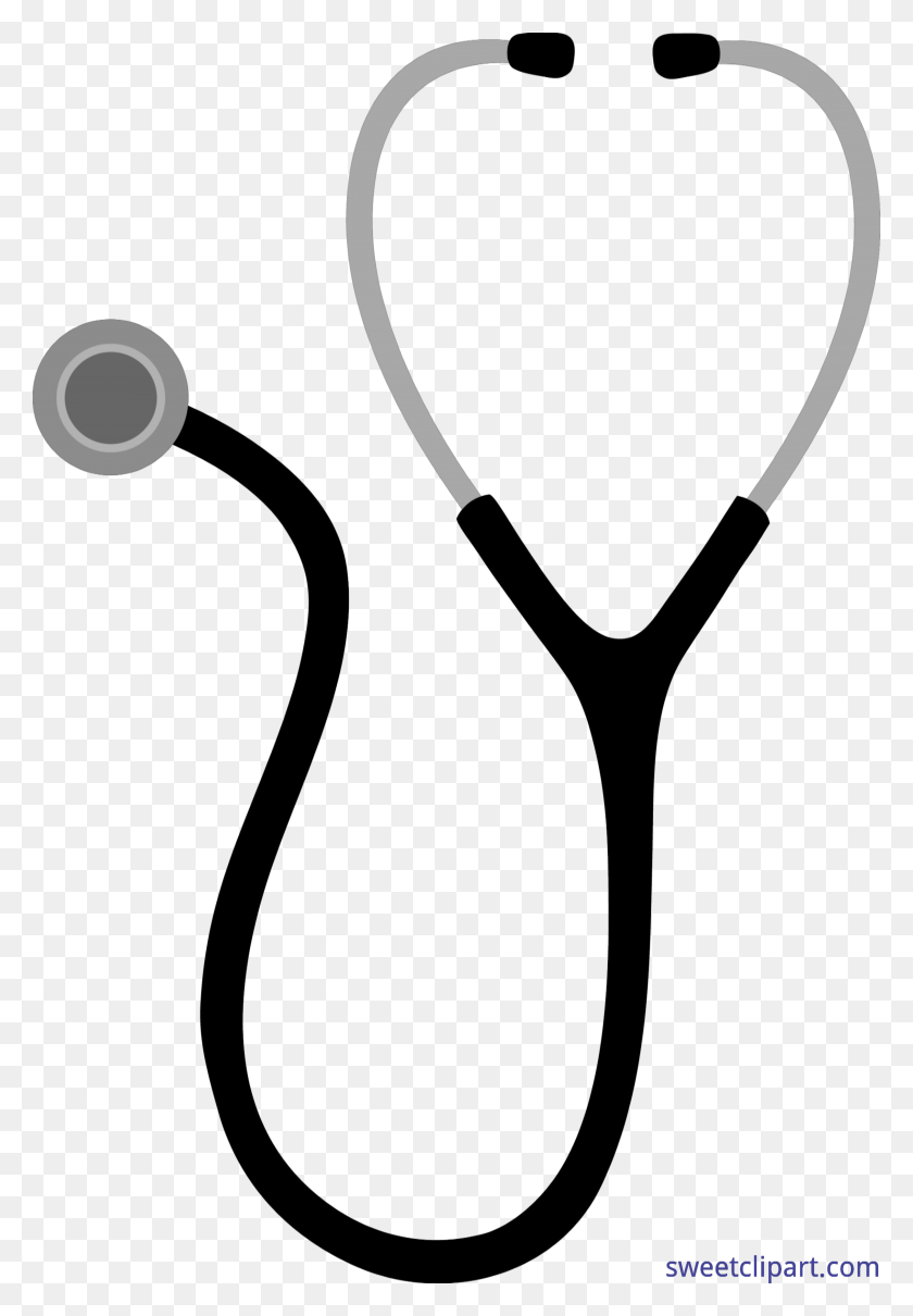 4251x6271 Medical Stethoscope Black Clip Art - Stethoscope Clipart