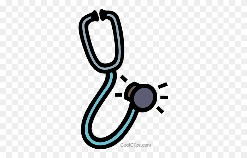 305x480 Medical, Stethoscope Royalty Free Vector Clip Art Illustration - Stethoscope Clipart Transparent