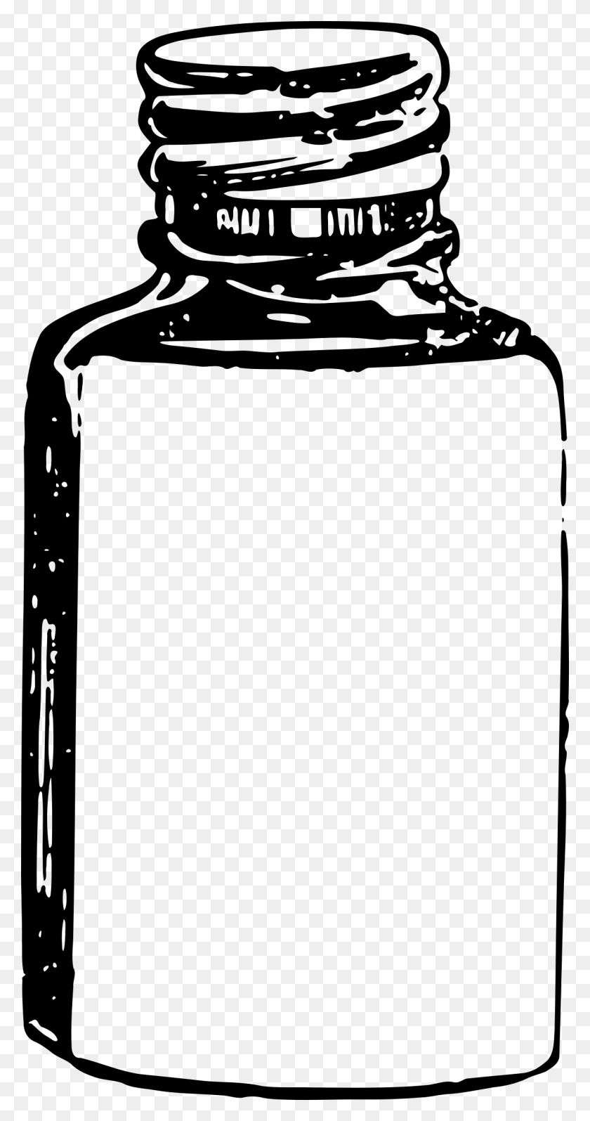 1219x2400 Medicine Clipart Pill Bottle - Water Bottle Clipart Black And White