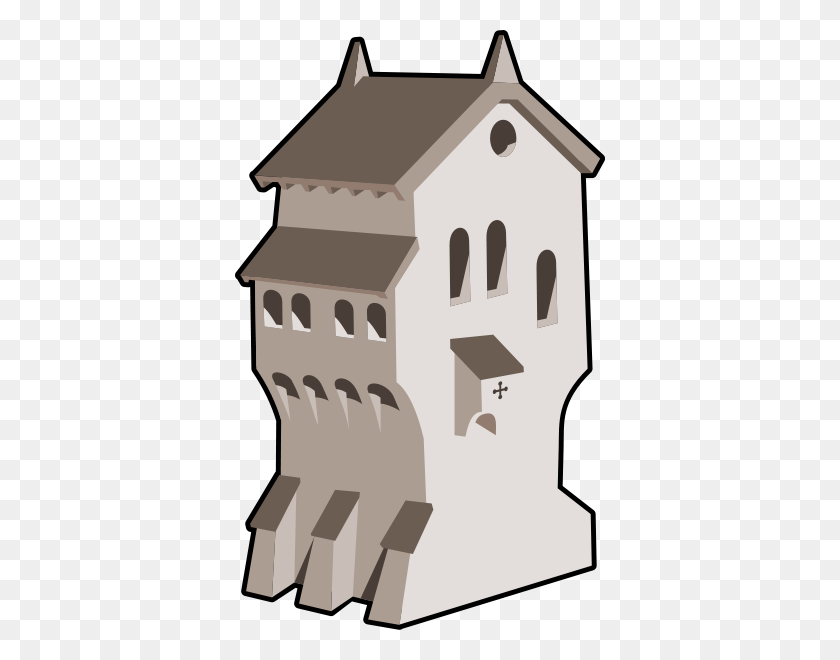 370x600 Medieval Building Png Clip Arts For Web - Medieval Border Clipart
