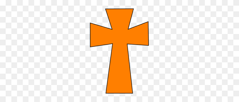 207x300 Средневековый Крест Оранжевый Черный Картинки - Золотой Крест Клипарт