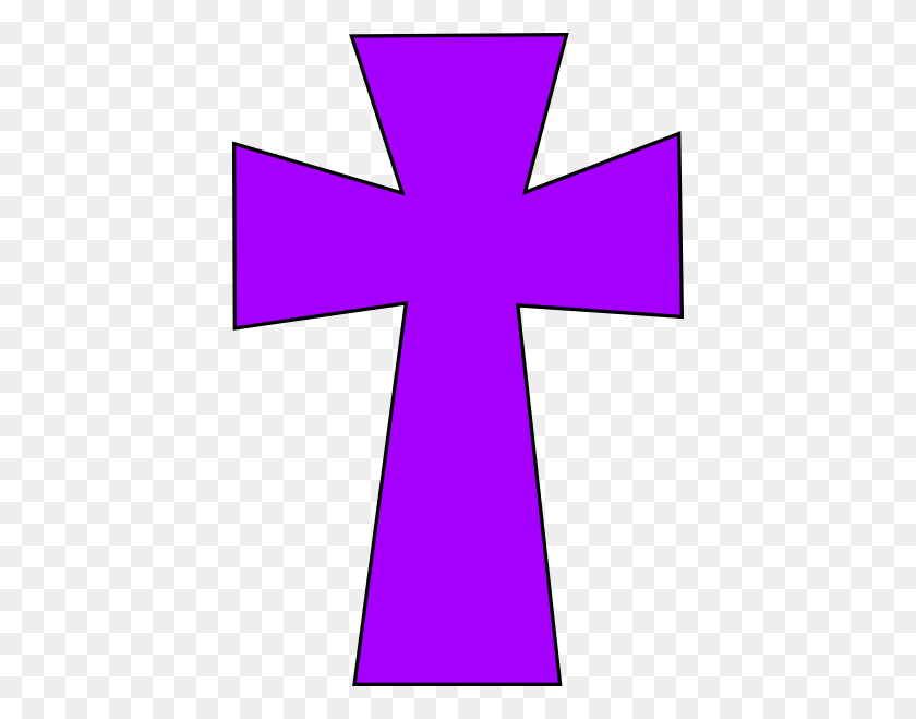 414x599 Средневековый Крест Фиолетовый Картинки - Средневековый Клипарт