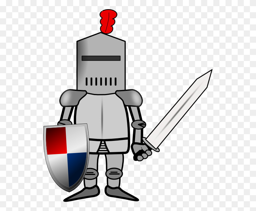 555x632 Medieval Knight Cartoon Ages Knights Vector Clip Art - Night Clipart Black And White