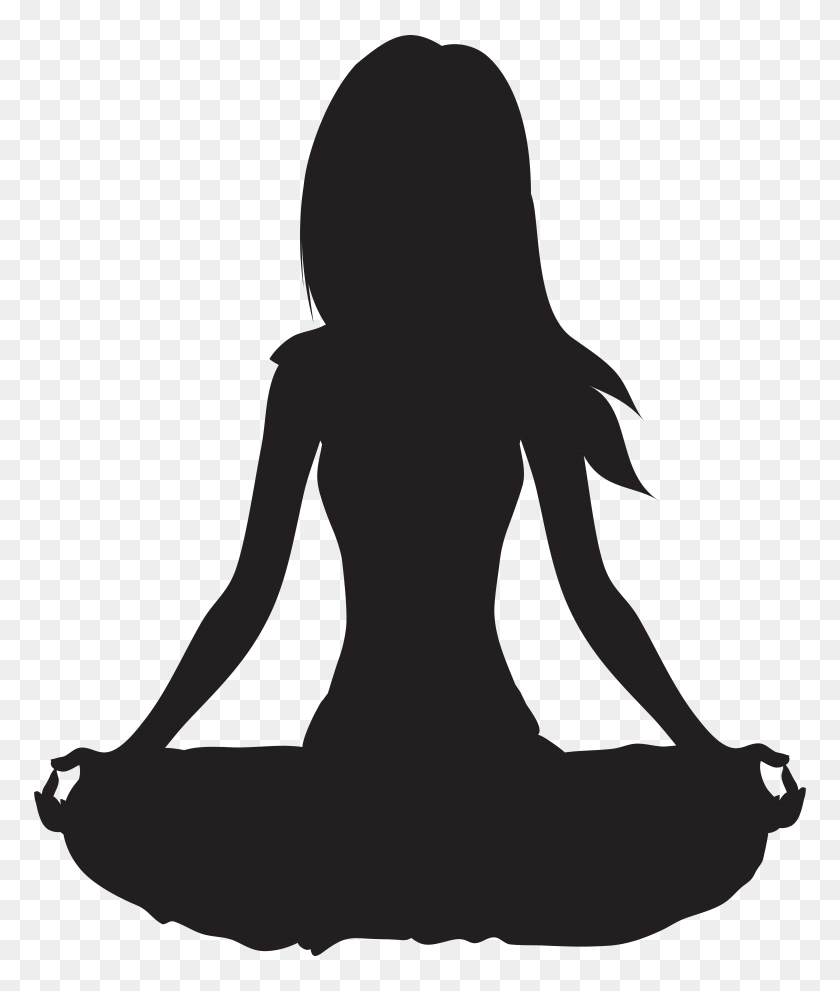 6696x8000 Meditate Silhouette Png Clip - Yoga Ball Clipart