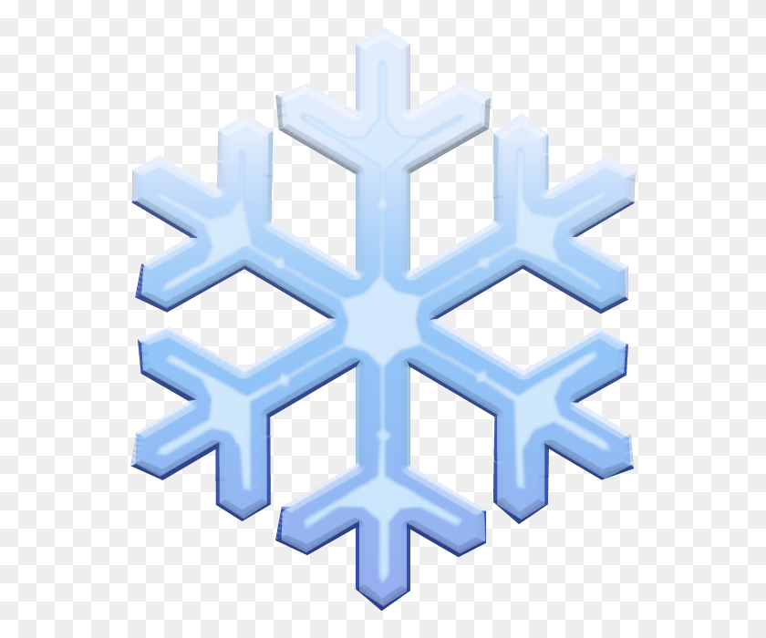 554x640 Meeg - Snowflake Emoji PNG