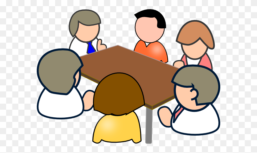 600x442 Meeting Clipart Work Environment - Working Together Clipart