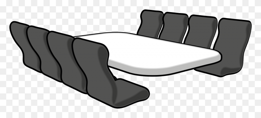 2400x984 Meeting Room With Seats Vector Clipart Image - Conference Room Clipart
