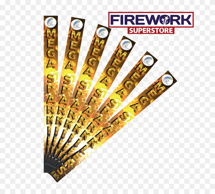 700x700 Mega Sparklers Gold - Gold Fireworks PNG