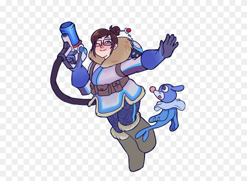 500x555 Mei And Popplio Overwatch Know Your Meme - Mei Overwatch PNG