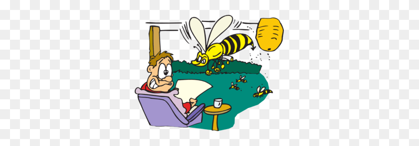 299x234 Melissophobia Dealing With The Fear Of Bees - Scared Man Clipart