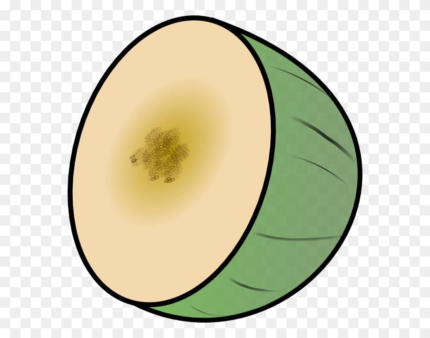 576x599 Melon Clip Art - Watermelon Slice Clipart