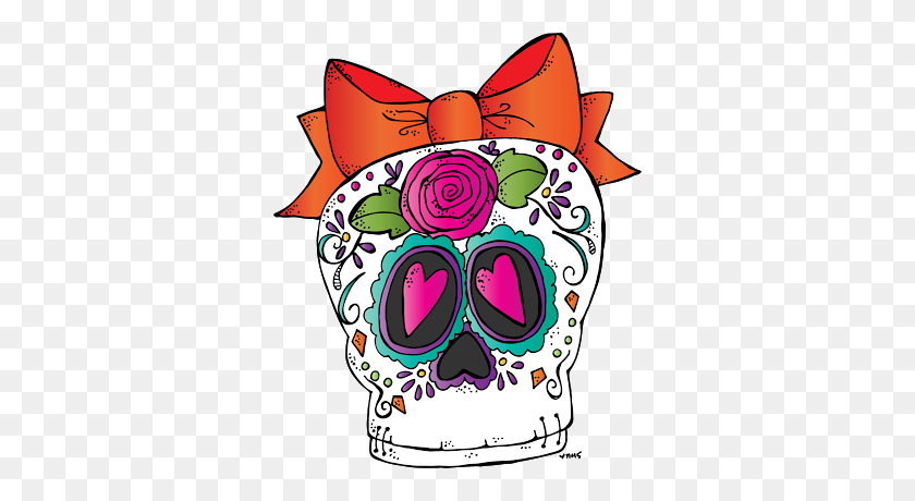 338x400 Melonheadz Ilustrando Sugar Skull Freebie Decor Ideas - Clipart Mexicano