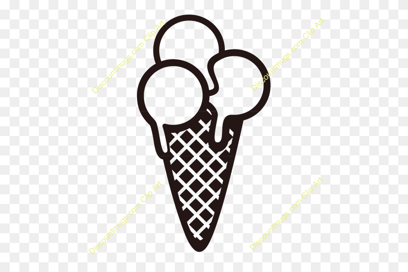 500x500 Melting Ice Cream Cone Clip Art, Ice Cream Cone Clip Art - Ice Melting Clipart
