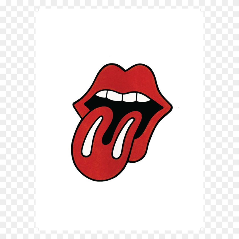1000x1000 Memorabilia 'Lame' Logotipo De La Litografía De Los Rolling Stones - Rolling Stones Logotipo Png