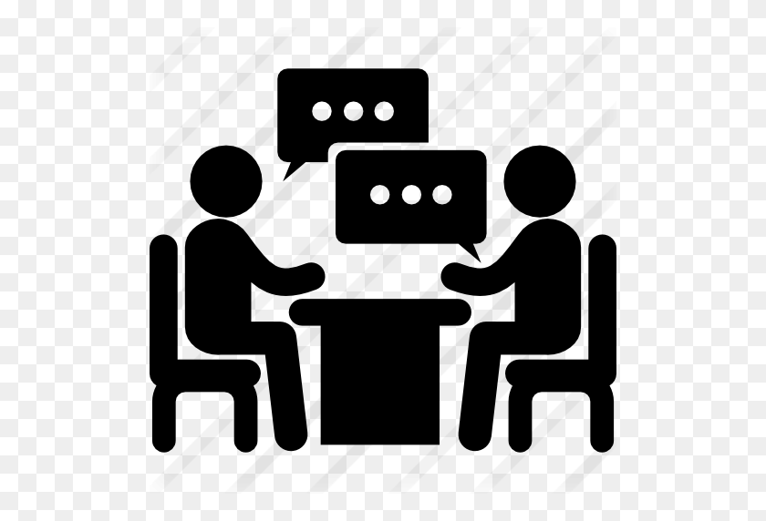 512x512 Men Couple Sitting On A Table Talking About Business - People Sitting At Table PNG