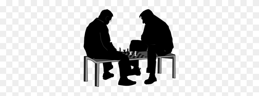 298x252 Men Playing Chess Clip Art - Table Clipart