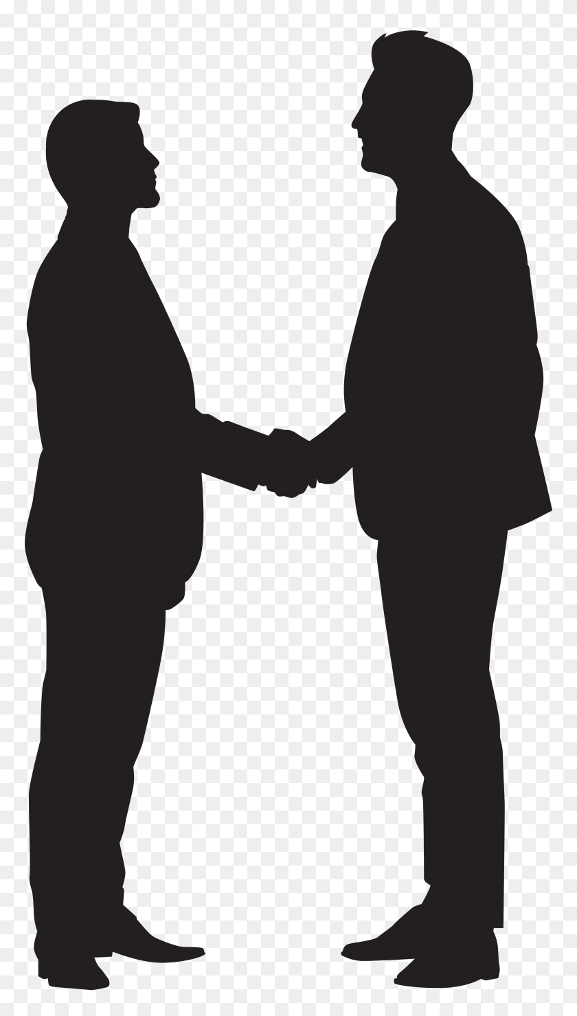 4395x8000 Men Shaking Hands Silhouette Png Clip Art Gallery - Shaking Hands PNG
