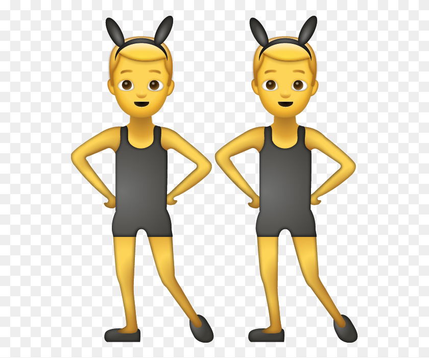 562x641 Men With Bunny Ears Emoji - Bunny Ears PNG