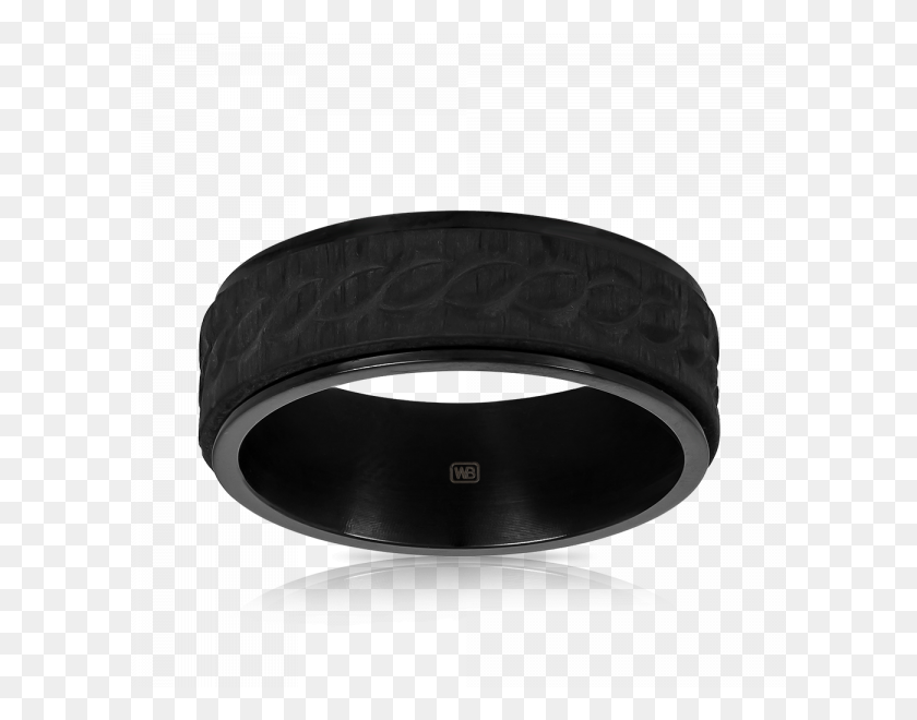 600x600 Men's Black Tone Ring Made In Stainless Steel And Carbon Fiber Size Q - Carbon Fiber PNG