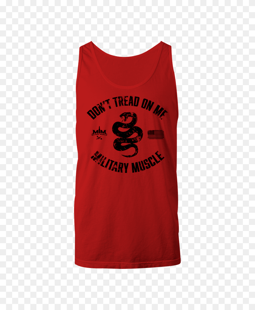 616x960 Camiseta Sin Mangas Roja Don't Tread On Me Para Hombre - No Me Pises Png