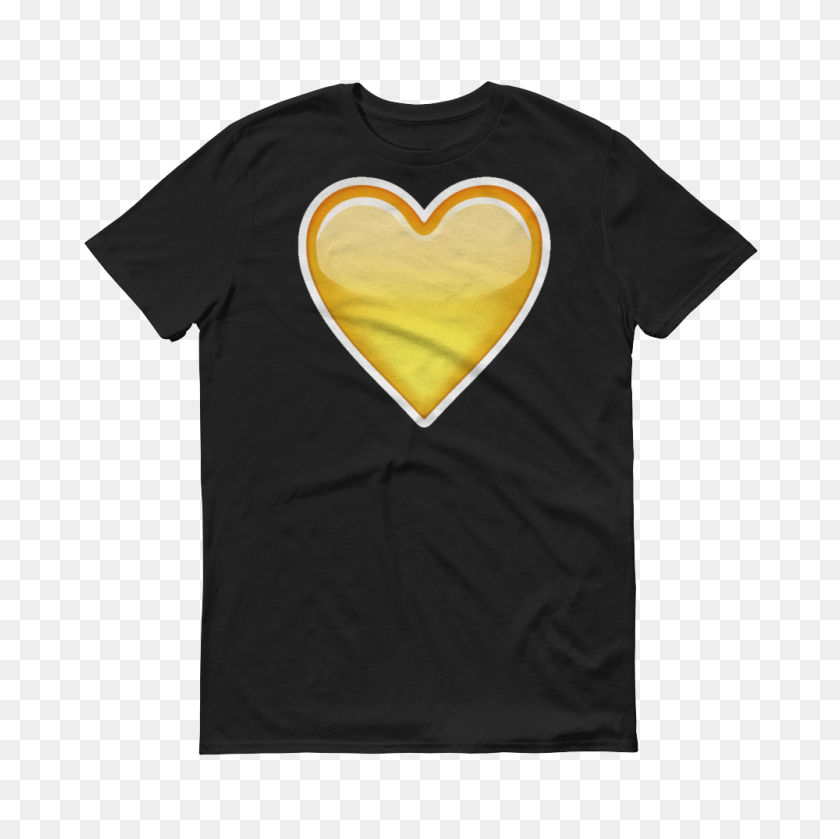1000x1000 Мужская Футболка Emoji - Желтое Сердце Emoji Png