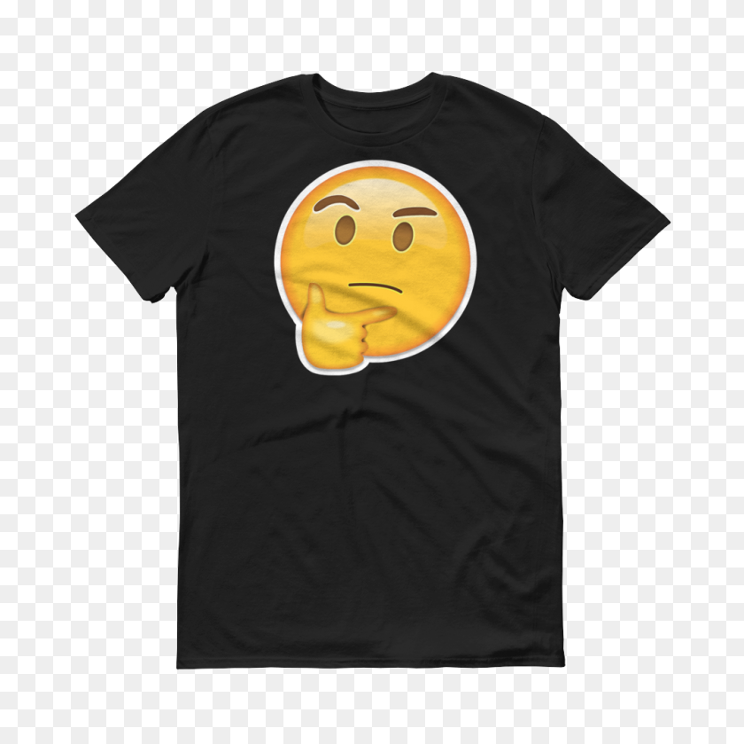 1000x1000 Men's Emoji T Shirt - Thinking Face Emoji PNG
