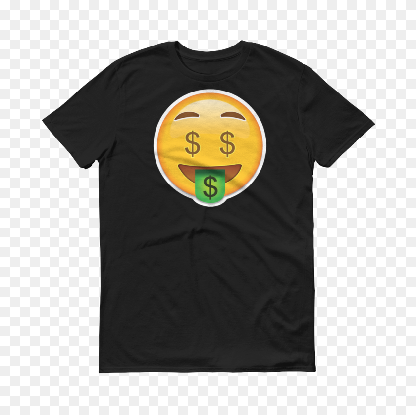 1000x1000 Camiseta Emoji Para Hombre - Cara De Dinero Emoji Png