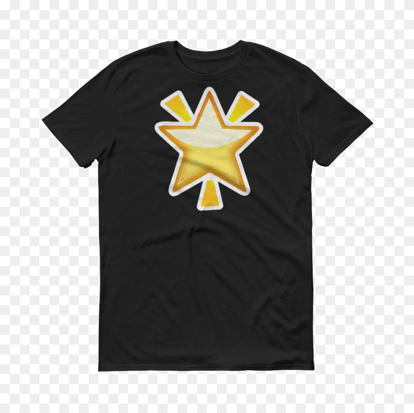 1000x1000 Мужская Футболка Emoji - Светящаяся Звезда Png