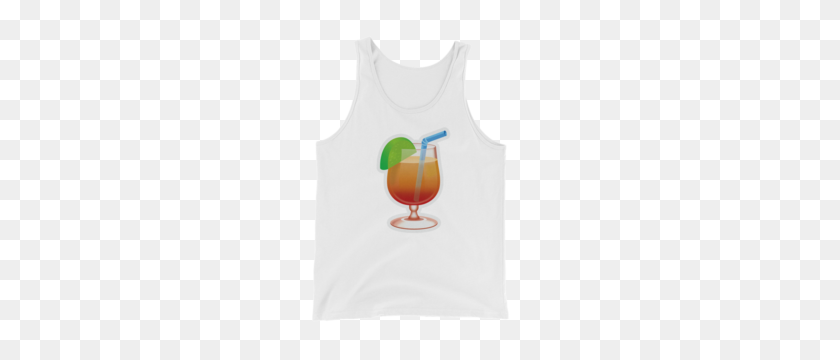 300x300 Camiseta Sin Mangas Emoji Para Hombre - Bebida Tropical Png