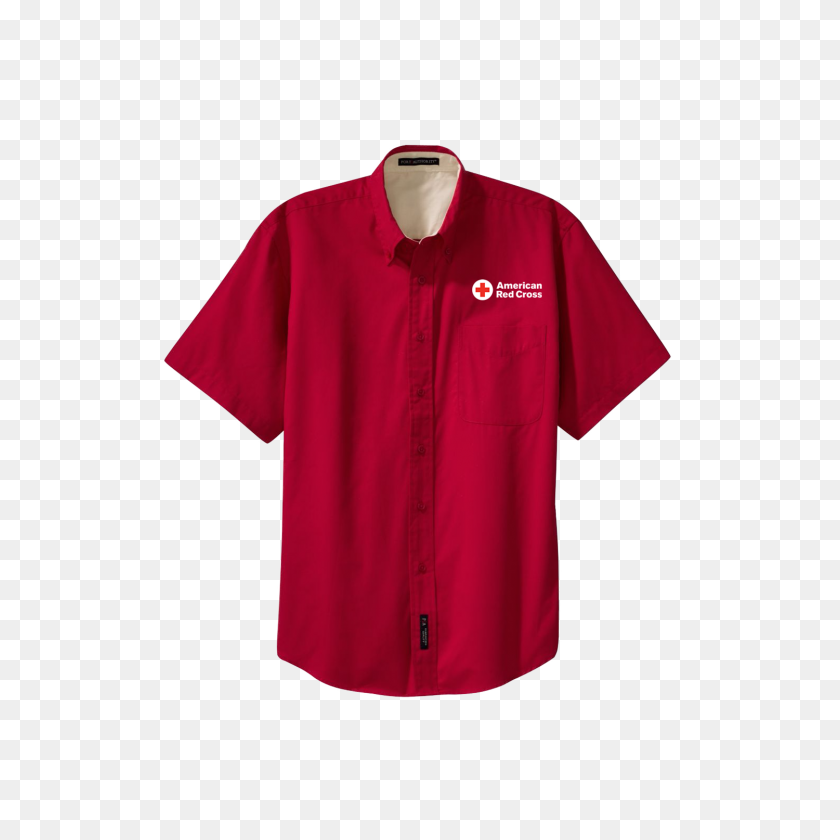 1500x1500 Men's Short Sleeve Button Down Oxford Shirt Red Cross Store - American Red Cross Logo PNG