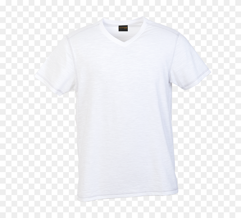 700x700 Mens Slub V Neck T Shirt Blue Chip Branding - White Shirt PNG