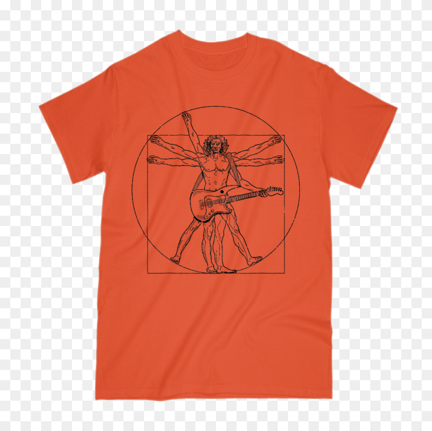1000x1000 Men's T Shirt Guitar Vitruvian Man Store - Vitruvian Man PNG