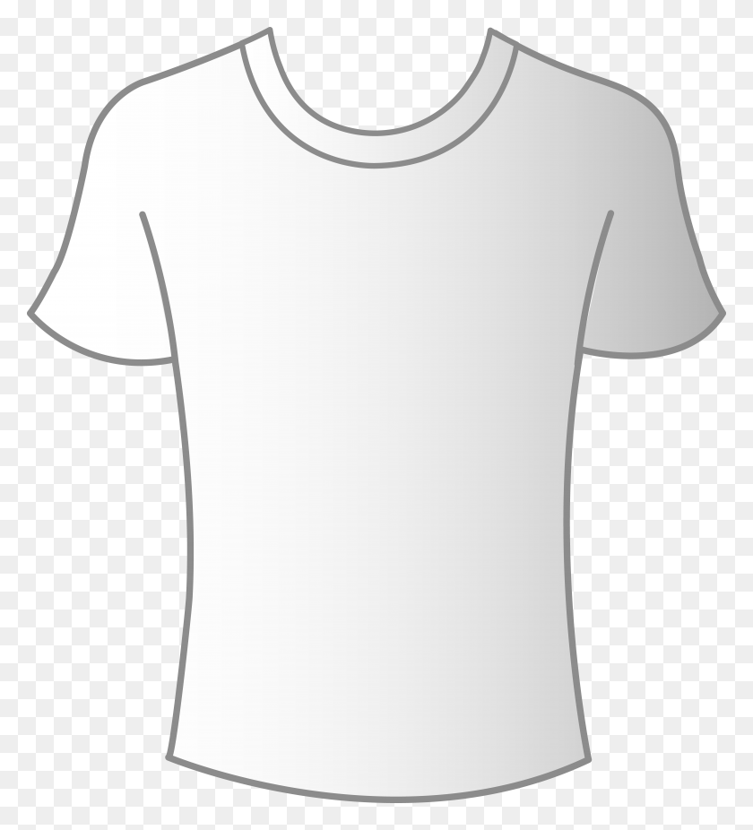 6652x7386 Mens White T Shirt Template - White Shirt Clipart