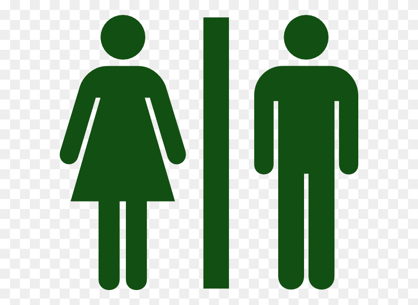600x553 Menwomen Туалет Туалет Зеленый Картинки - Туалет Клипарт