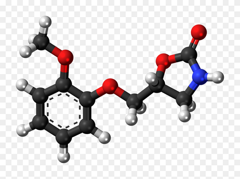 2000x1458 Mephenoxalone Molecule Ball - Molecule PNG