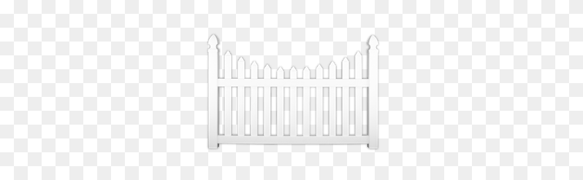280x200 Merchants Metals Everguard Scalloped Melrose - White Picket Fence PNG
