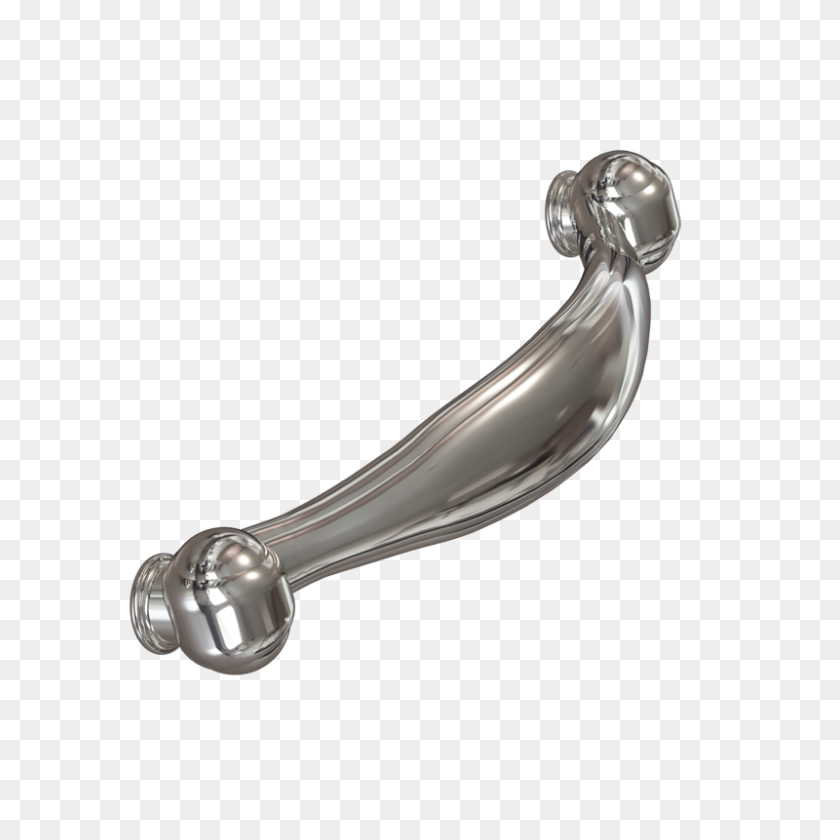 800x800 Merillat Masterpiece Polished Nickel Crescent Pull Center Pull - Nickel PNG