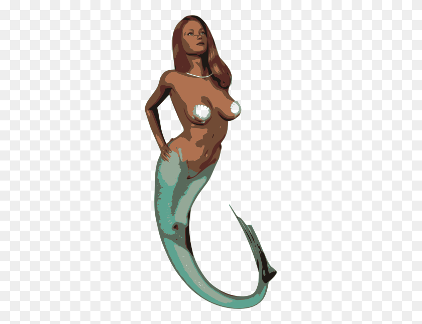 264x586 Mermaid Clip Art - Mermaid Clipart Outline