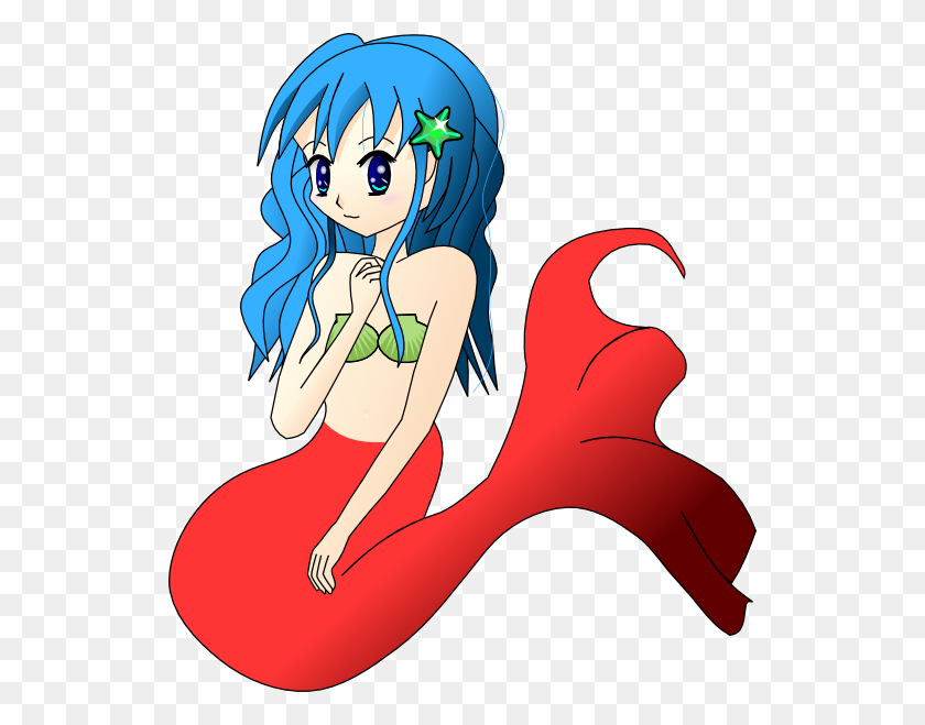 534x599 Mermaid Clip Art - Mermaid Clipart PNG