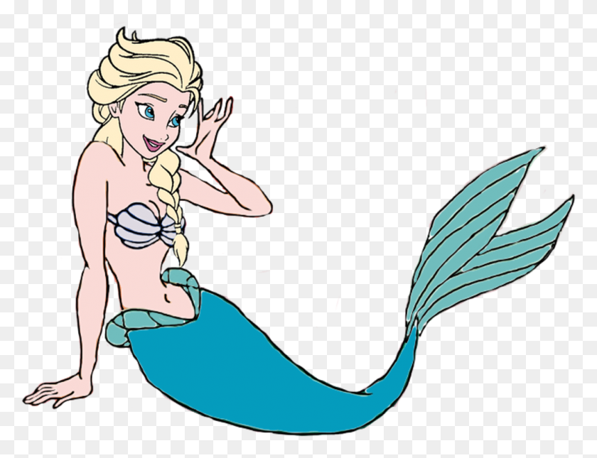 1024x768 Mermaid Clipart Elsa - Mermaid Clip Art
