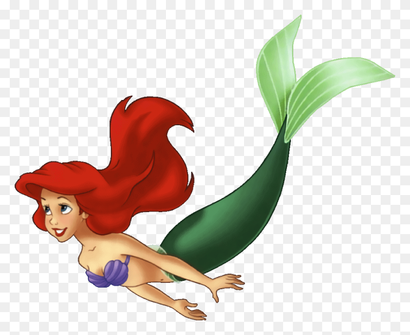 962x774 Mermaid Clipart Simple - Swimming Clipart PNG