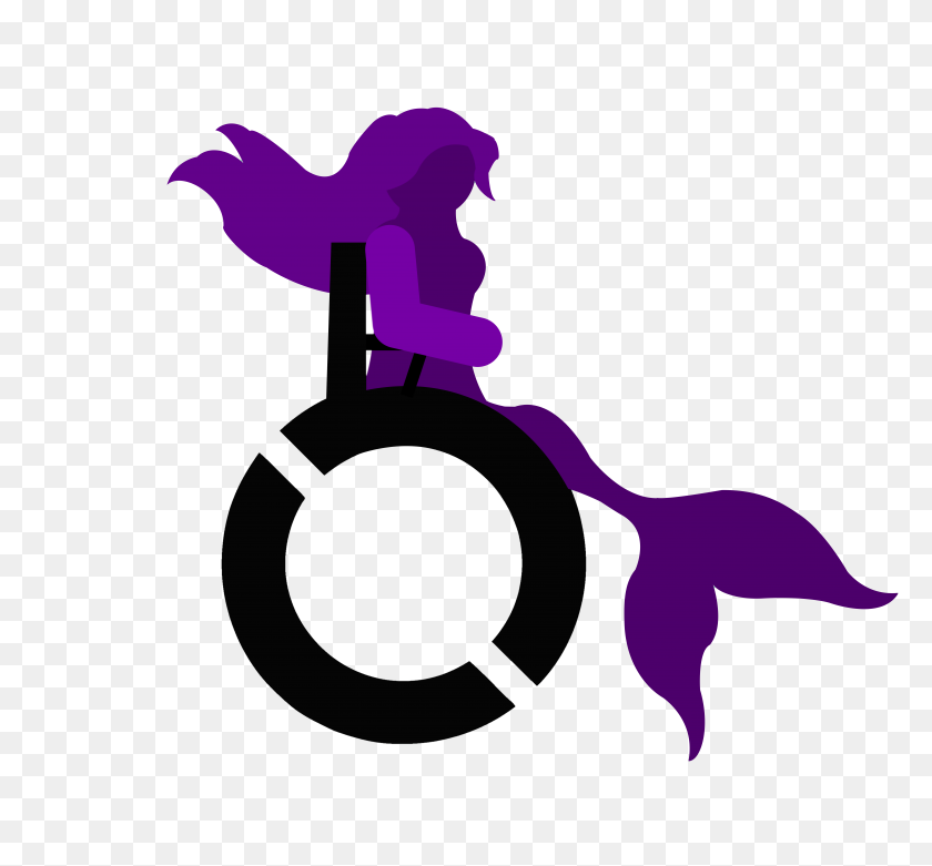 7210x6667 Mermaid Logo Disabled Identity - Mermaid Silhouette Clipart