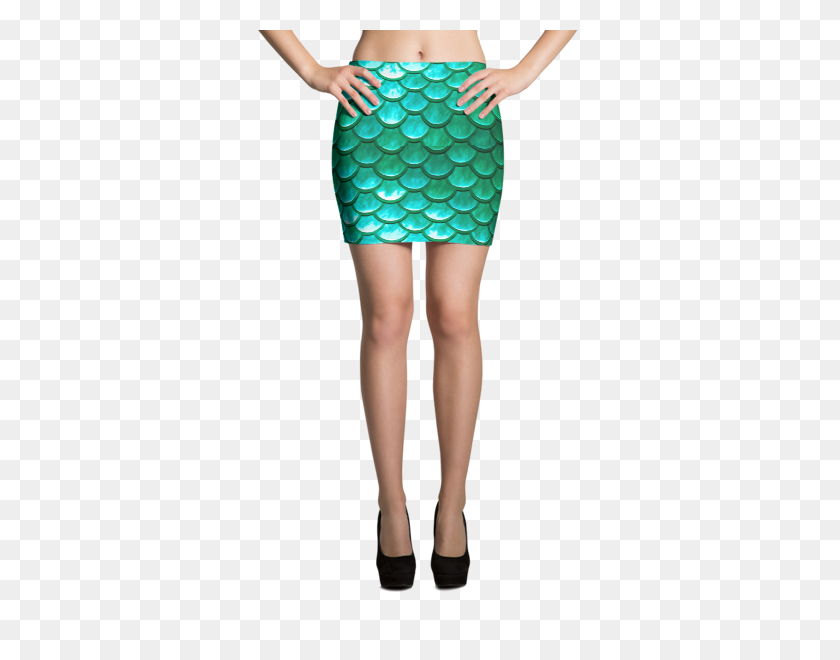 600x600 Mermaid Scales Mini Skirt Green Mystic Lotus - Mermaid Scales PNG