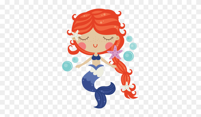 Mermaid Scrapbook Cute Clipart For Silhouette - Mermaid Silhouette Clipart