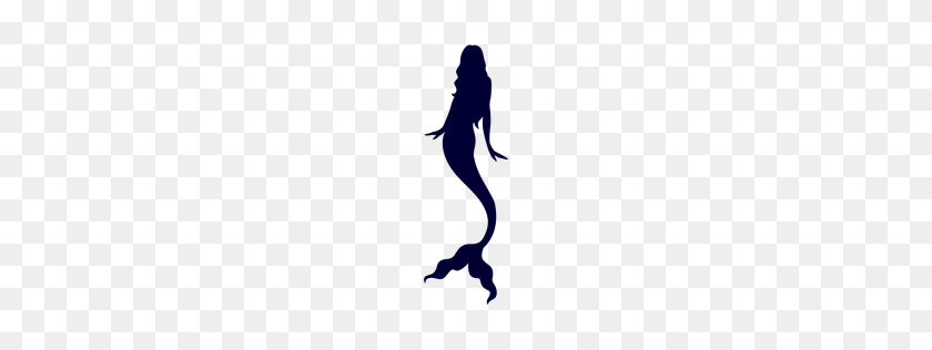 256x256 Mermaid Sea Creature Silhouette - Mermaid Silhouette Clipart