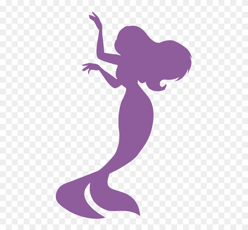 500x719 Mermaid Silhouette Clip Art - Mermaid Clipart Silhouette