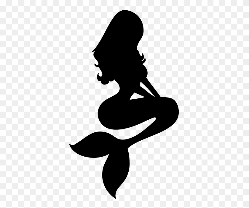 374x644 Mermaid Silhouette Wall Sticker - Mermaid Silhouette Clipart