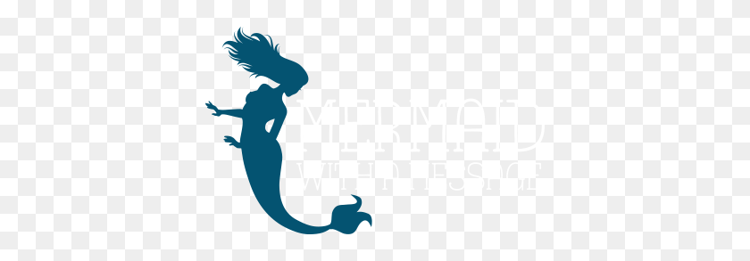 380x233 Mermaid With A Message - Mermaid Silhouette Clipart