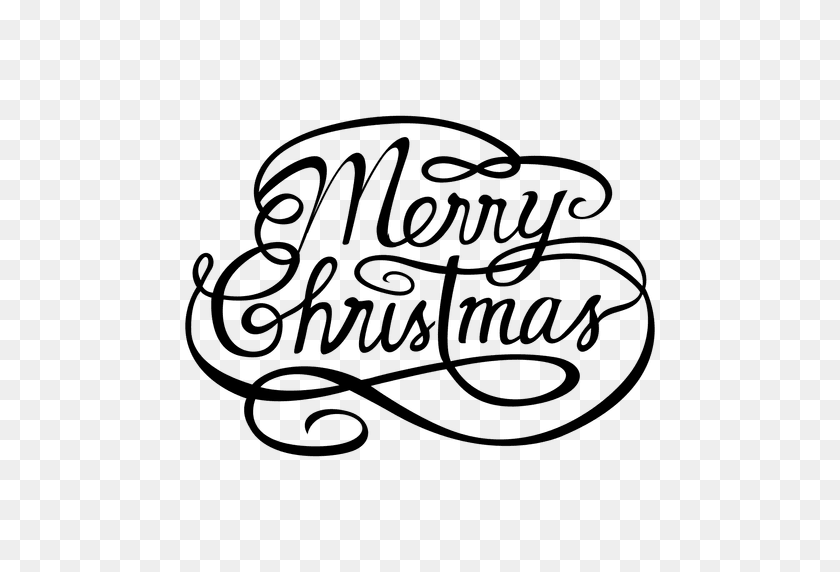 512x512 Merry Christmas Calligraphic Logo - Merry Christmas PNG