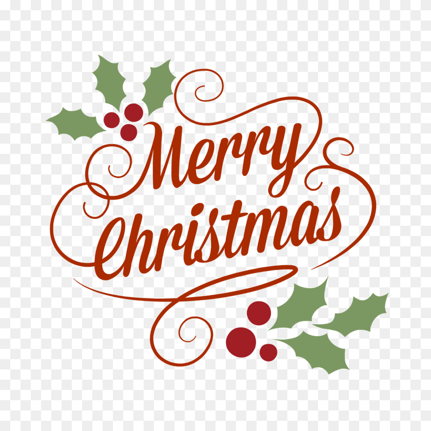 1600x1600 Merry Christmas Classical Vintage Sign Transparent Png - Merry Christmas PNG